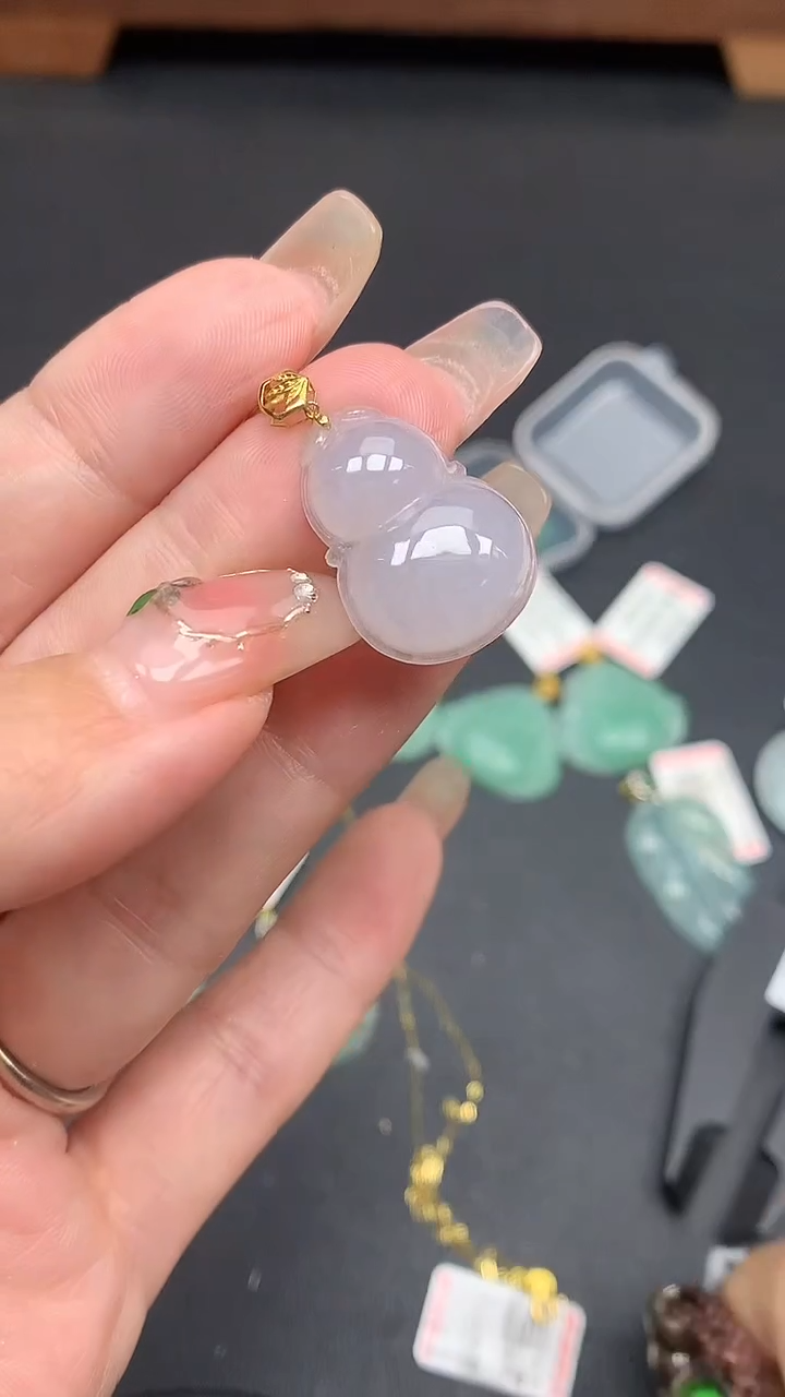 【闪购商品】翡翠吊坠(不含链)18K金镶嵌MS160662