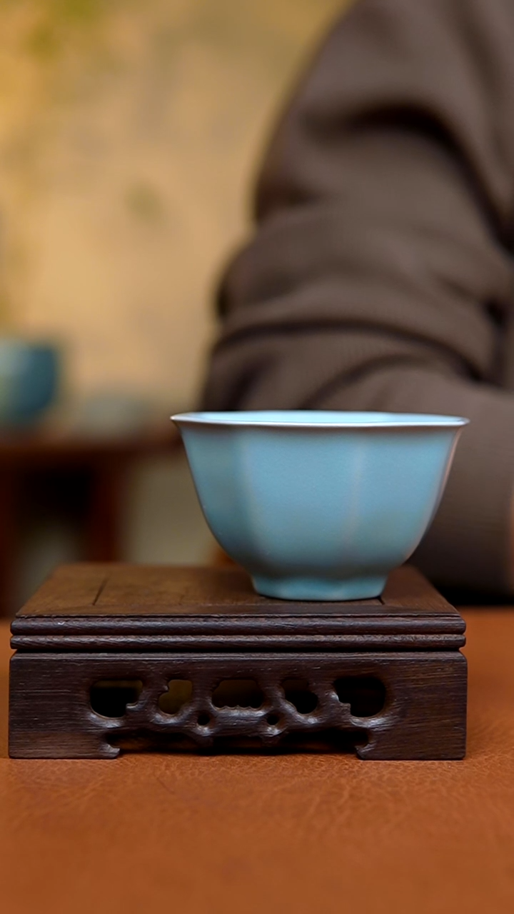 杯仿古宋臻精工八方杯一级100毫升