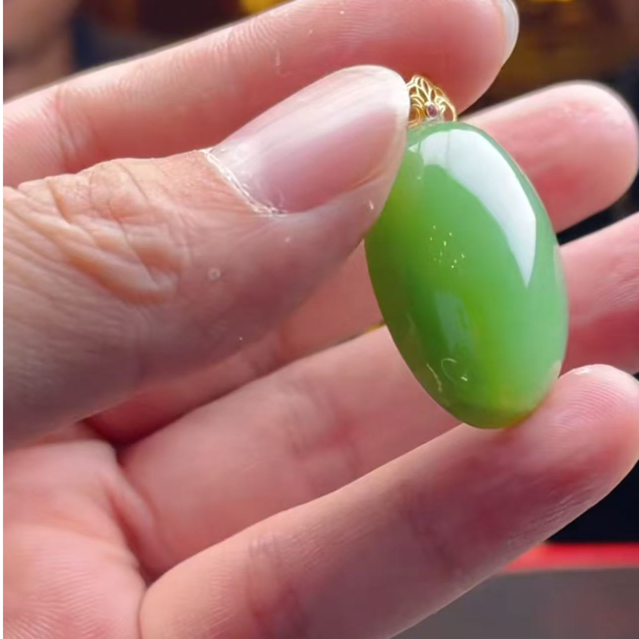 【玉经纶】182249/HQ4-和田玉吊坠-多样性发其一