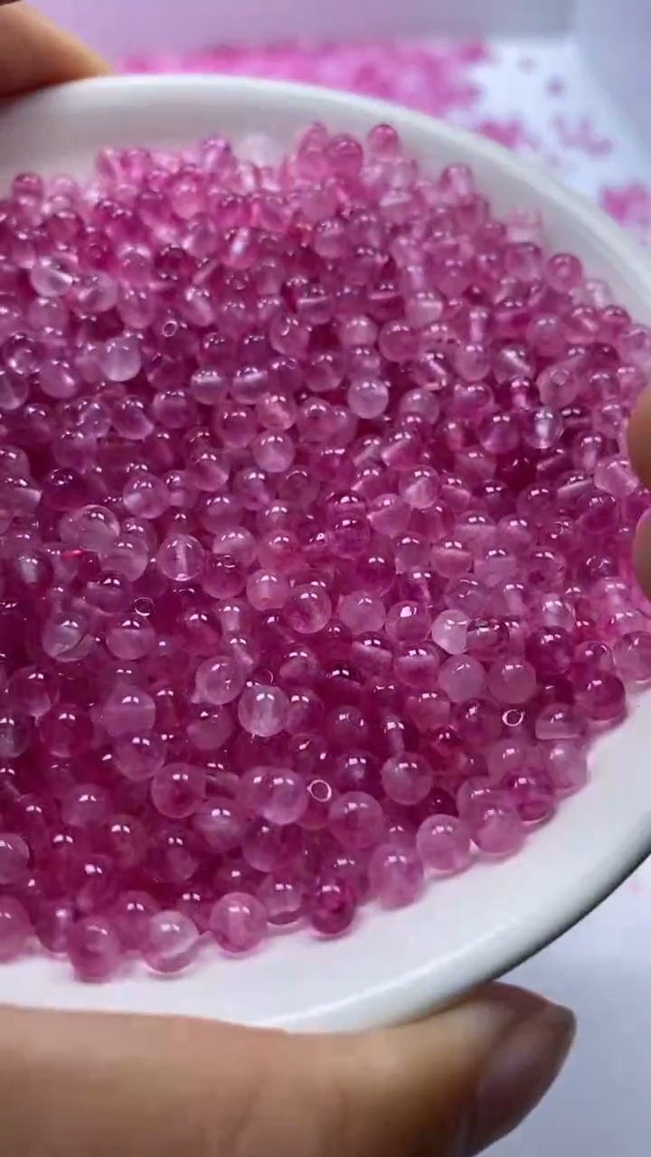 颈饰未镶嵌水晶W3247粉紫碧玺4MM*60颗