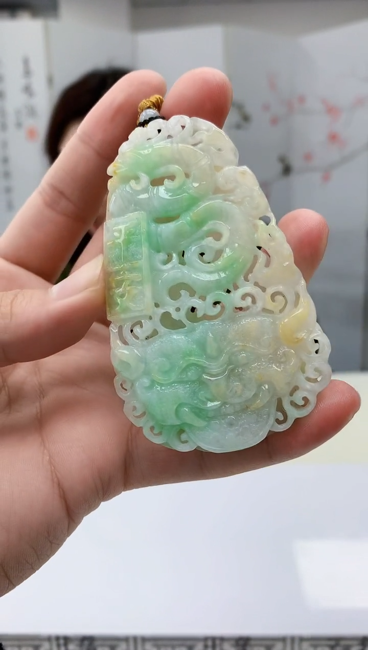 【闪购商品】定制翡翠未镶嵌4829bb-毛货挂件46