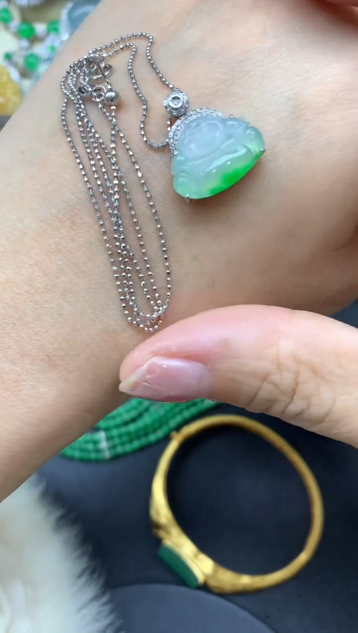 【闪购商品】翡翠颈饰18K金镶嵌322中国好珍宝