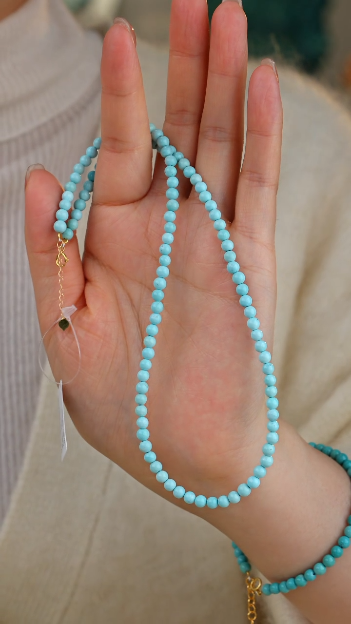 【闪购商品】绿松石项链18K金镶嵌多样性发货