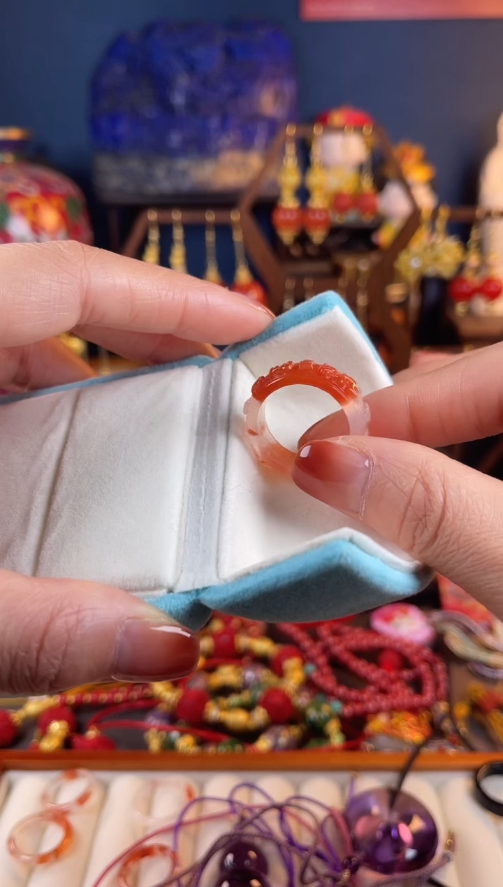 【闪购商品】南红玛瑙戒指未镶嵌戒指