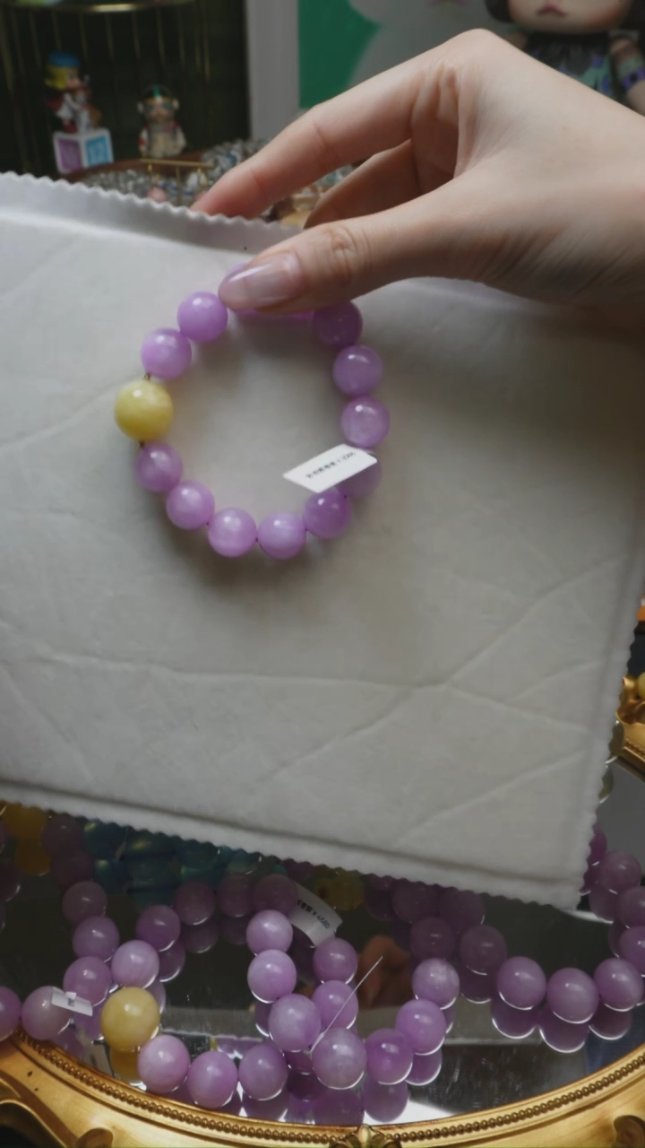 【闪购商品】水晶手串未镶嵌紫锂辉蜜蜡手串