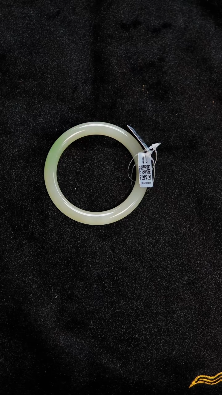 【闪购商品】和田玉手镯未镶嵌58-59翠青一口翠