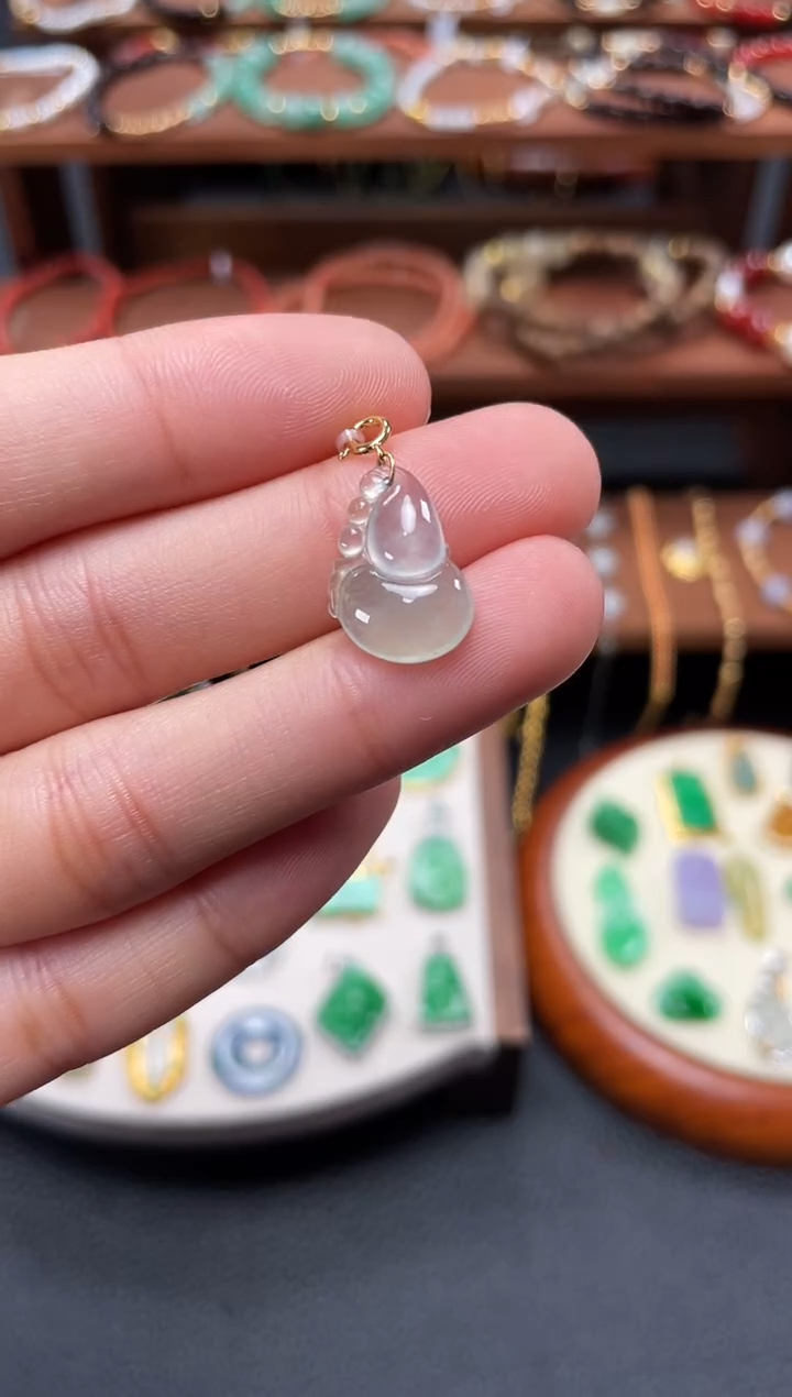 【闪购商品】翡翠吊坠(不含链)18K金镶嵌 一个  JK358