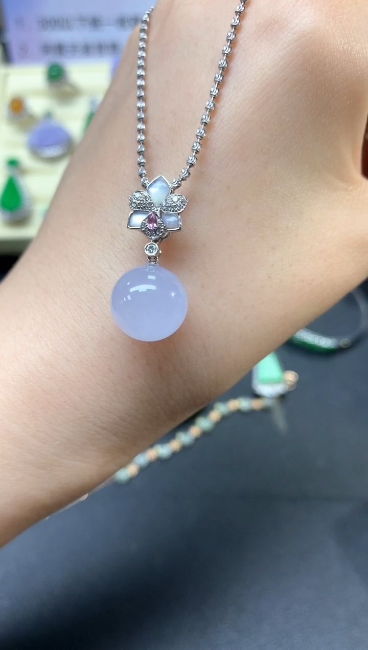 【闪购商品】翡翠吊坠(不含链)18K金镶嵌吊坠|5300+530