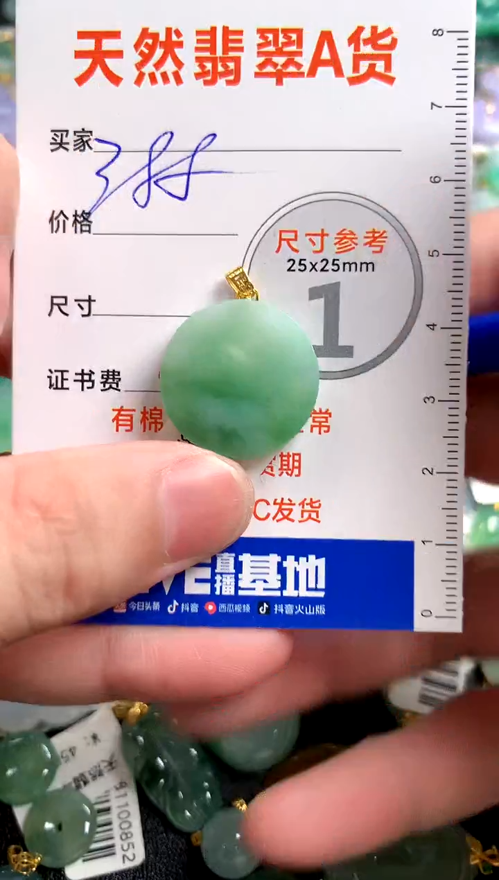 【闪购商品】翡翠颈饰18K金镶嵌0027619064