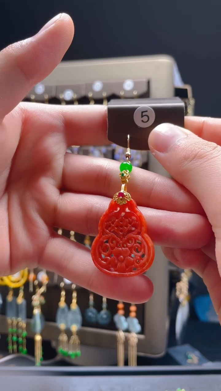 【闪购商品】翡翠合金耳饰034翡翠饰品一个