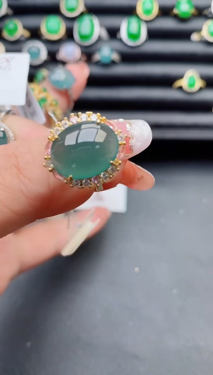 【闪购商品】翡翠戒指银S925镶嵌11111