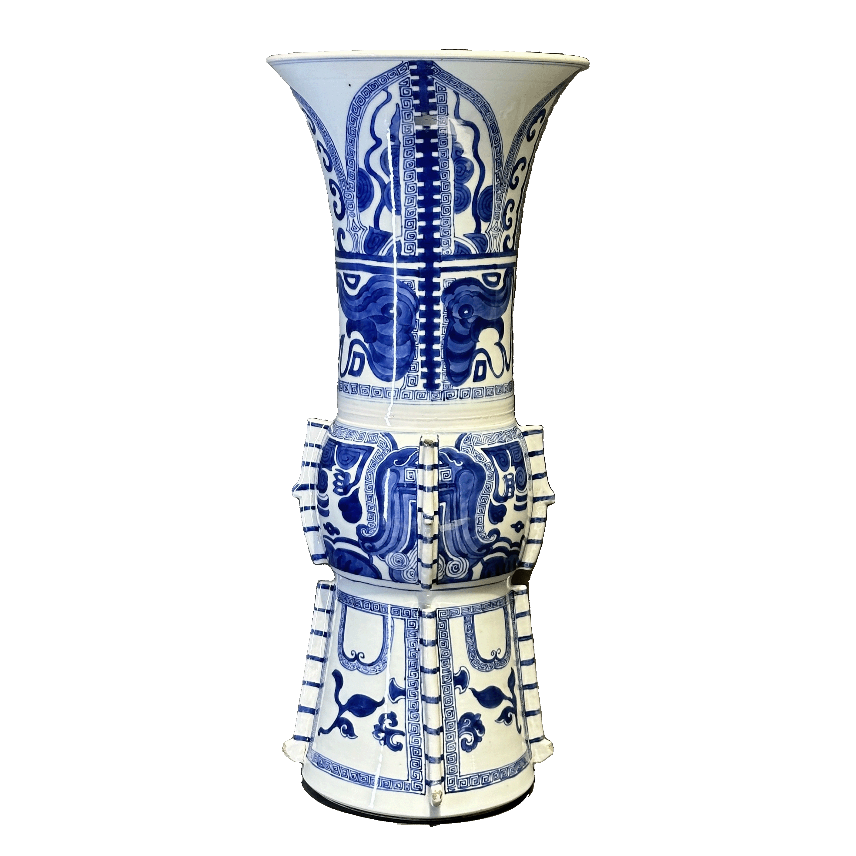 lot1447青花饕餮纹出戟凤尾樽古董拍卖