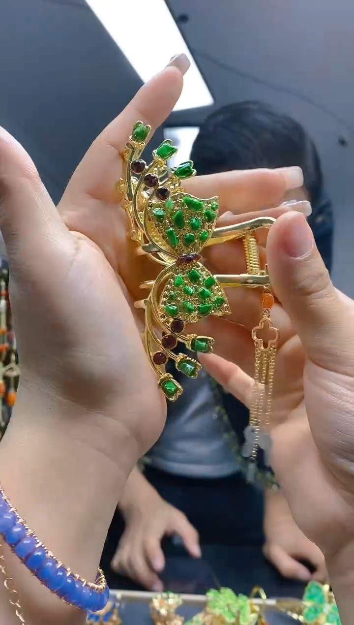 【闪购商品】翡翠耳饰合金305翡翠发簪