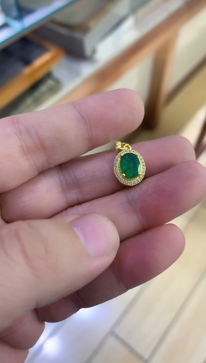 【闪购商品】祖母绿吊坠(不含链)银S925镶嵌...........