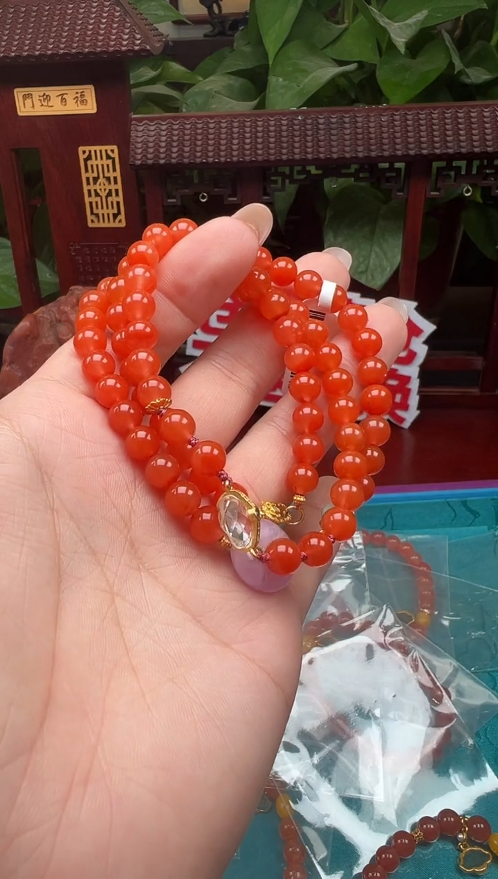 颈饰未镶嵌南红玛瑙项链TN47多样性发其一