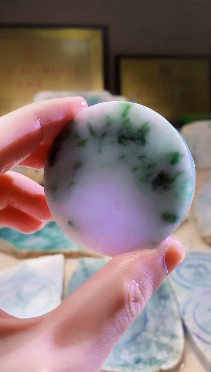 翡翠挂件未镶嵌A货麦乐854