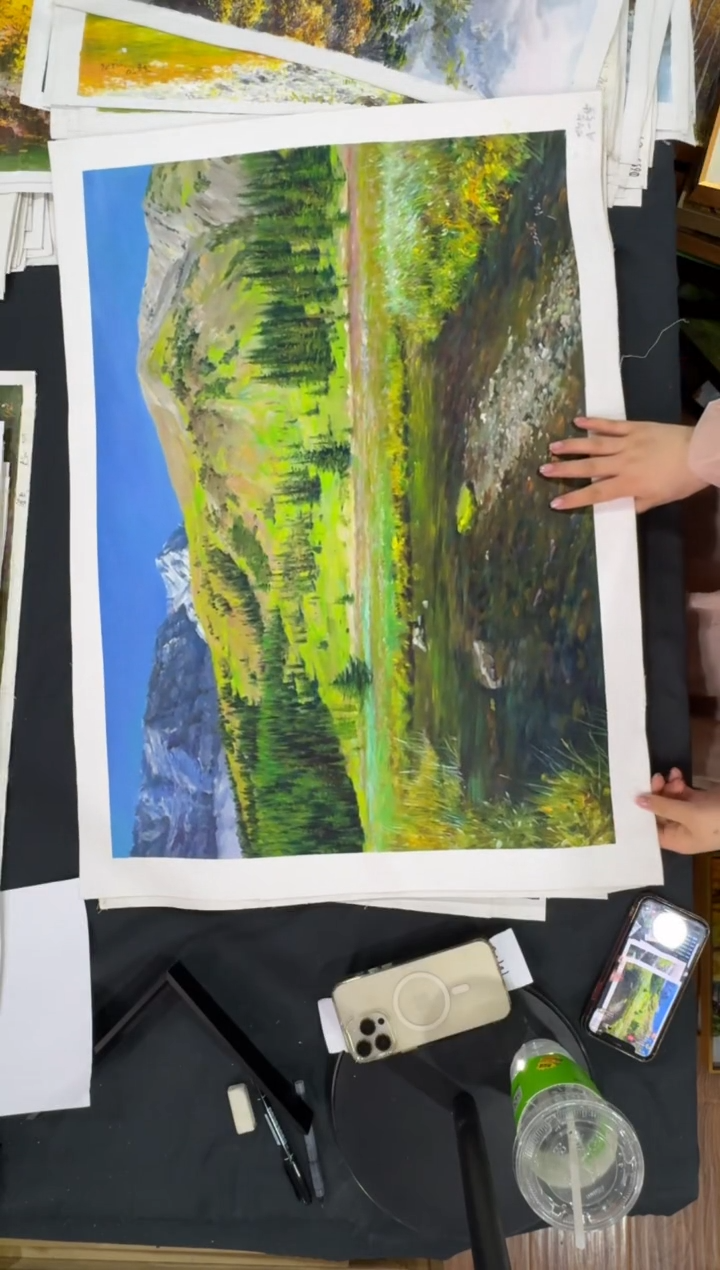 油画【特价画芯】朝鲜画家原创手绘油画作品