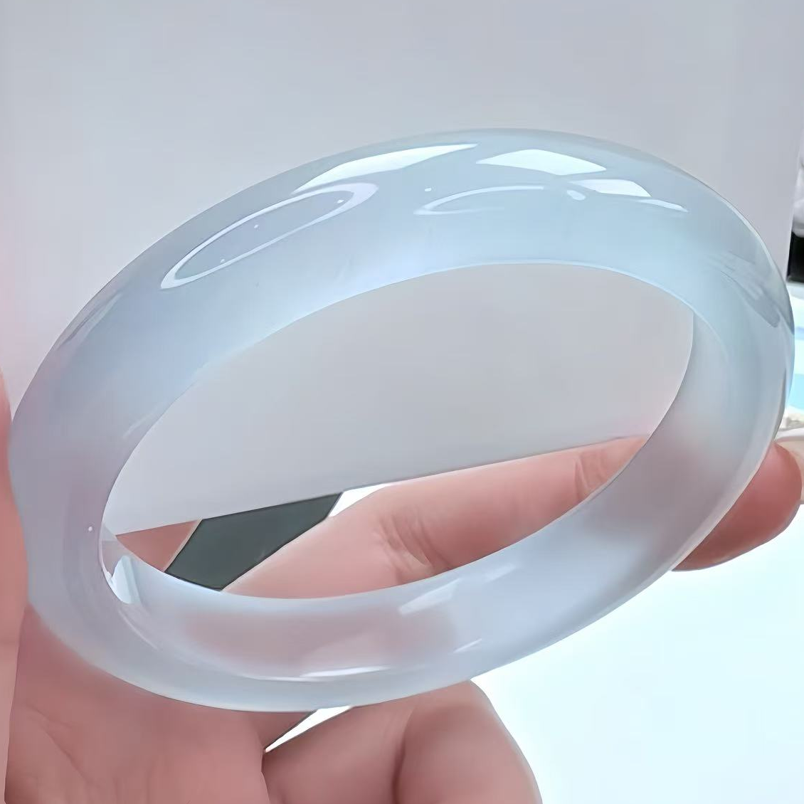 手镯 冰冰蓝 显白简约冰透 58圈口