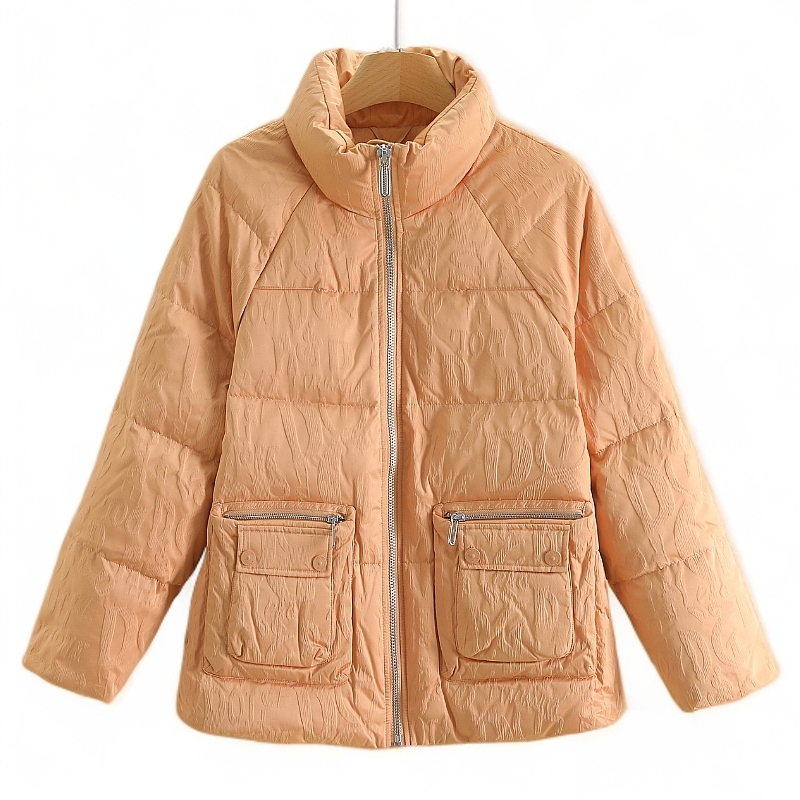 【开播福利】直筒纯色立领短款羽绒服#RJM38H025