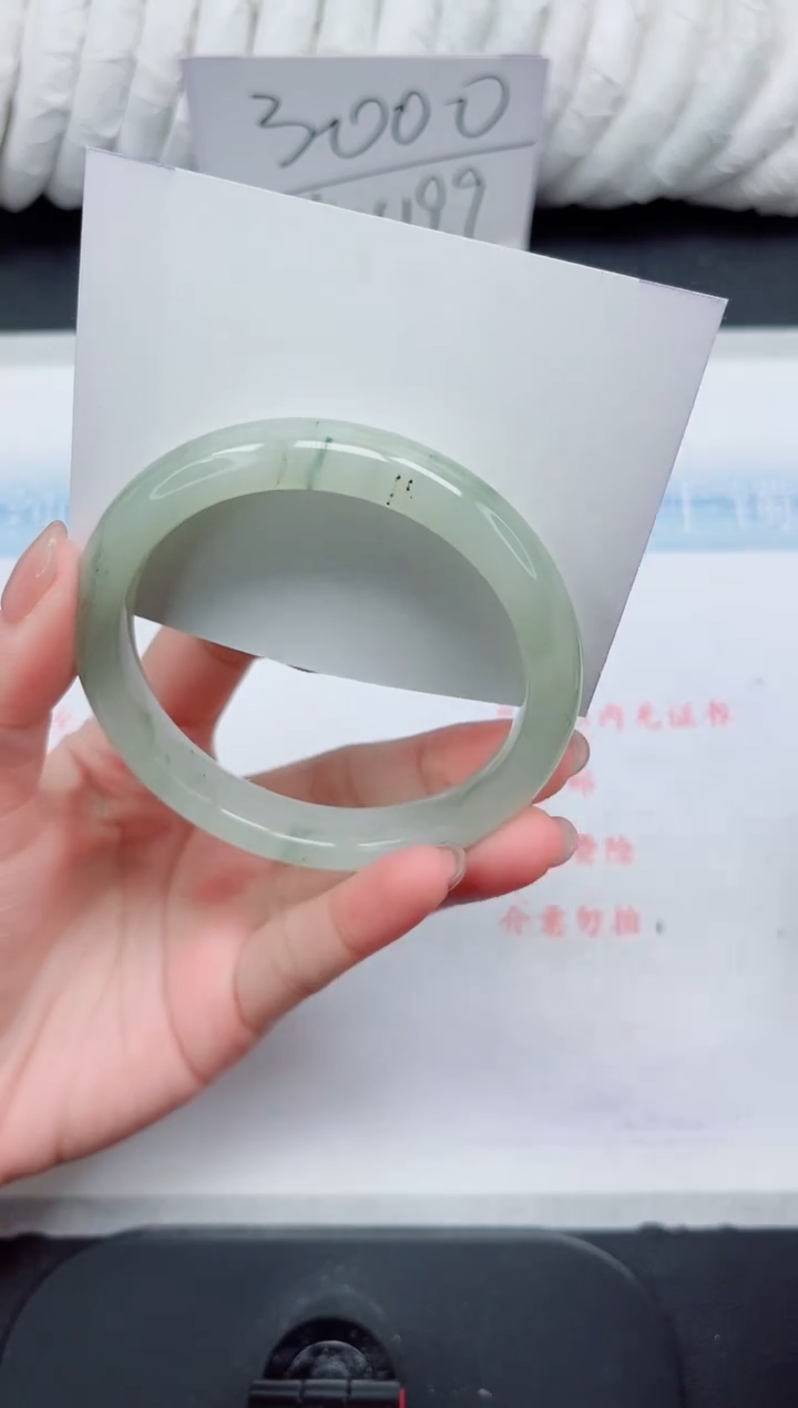 【闪购商品】石英质玉手镯未镶嵌36-60.1有洒金介意勿拍