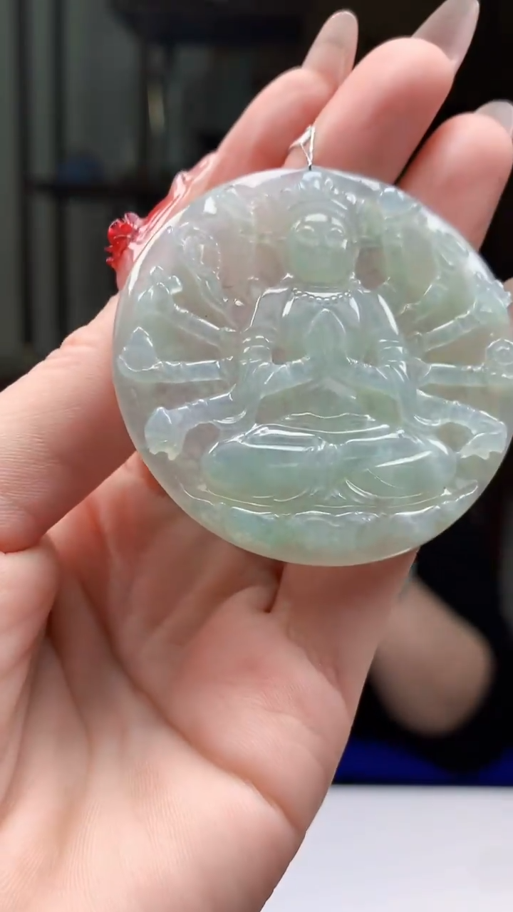 【闪购商品】定制翡翠未镶嵌1044ry-毛货挂件62