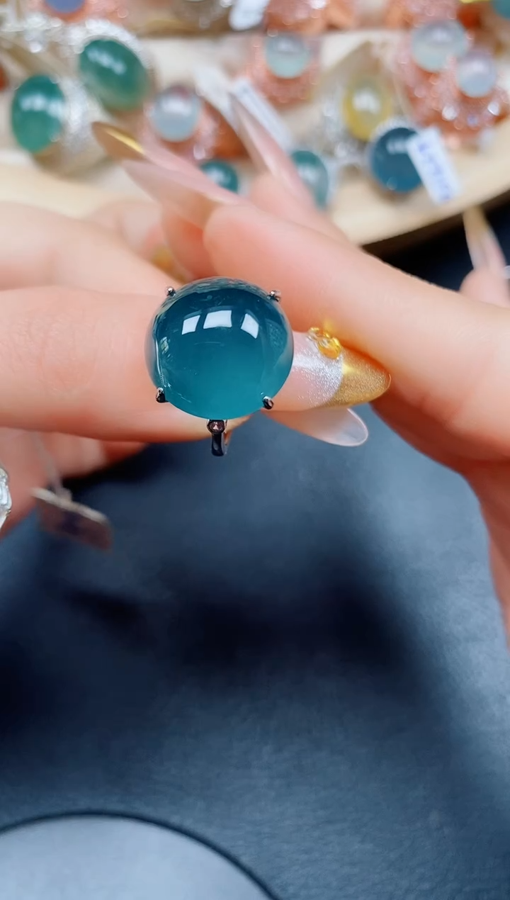 【闪购商品】翡翠戒指银S925镶嵌翡翠