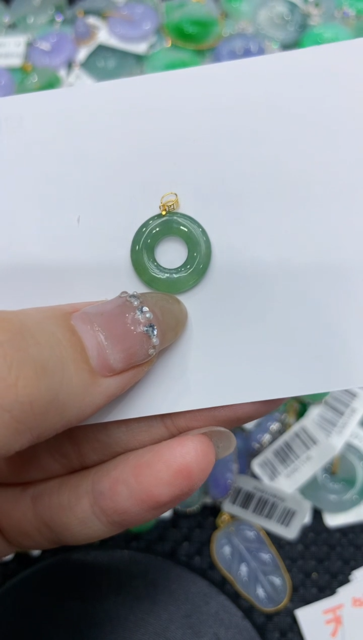 【闪购商品】翡翠颈饰18K金镶嵌222222222