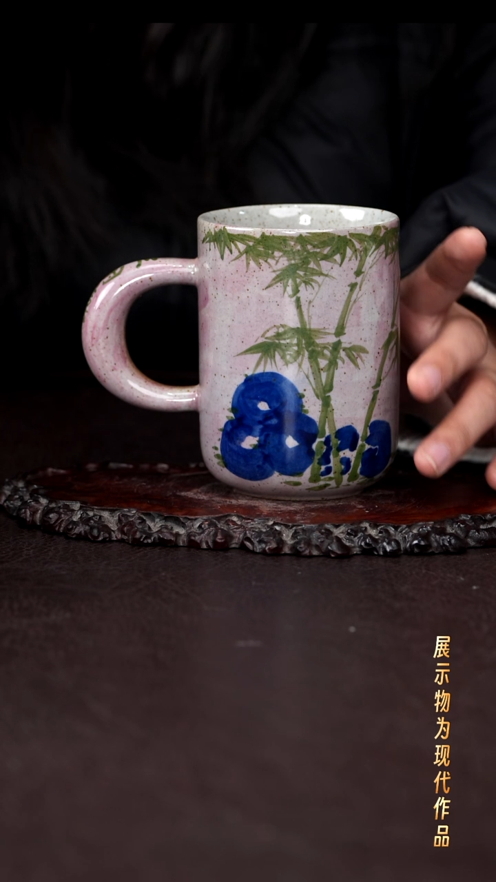 杯子陶景德镇全手工手绘瓷器！