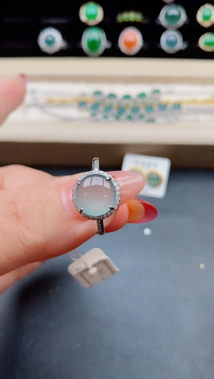 【闪购商品】翡翠戒指银S925镶嵌580550