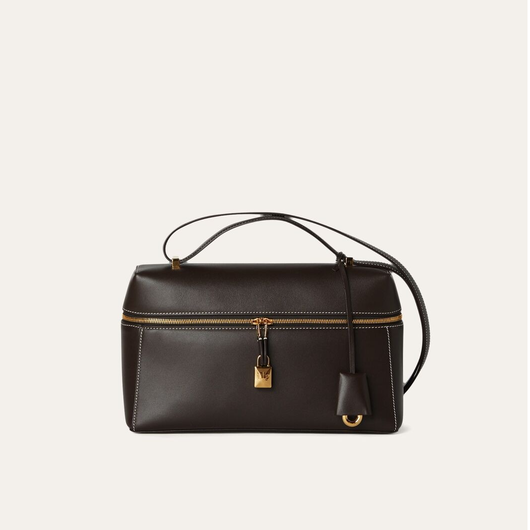 Loro piana/诺悠翩雅Extra Bag  L27手袋光滑牛皮单肩斜挎饭盒包