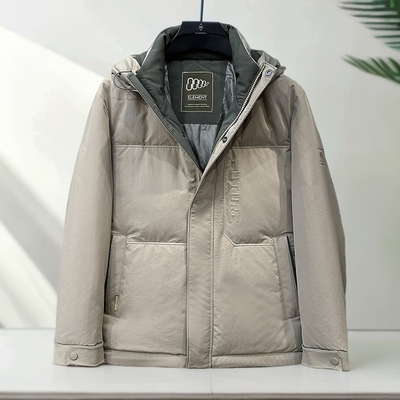 【冬季新品】男士可过冬连帽休闲百搭保暖加厚鸭绒羽绒服-240759