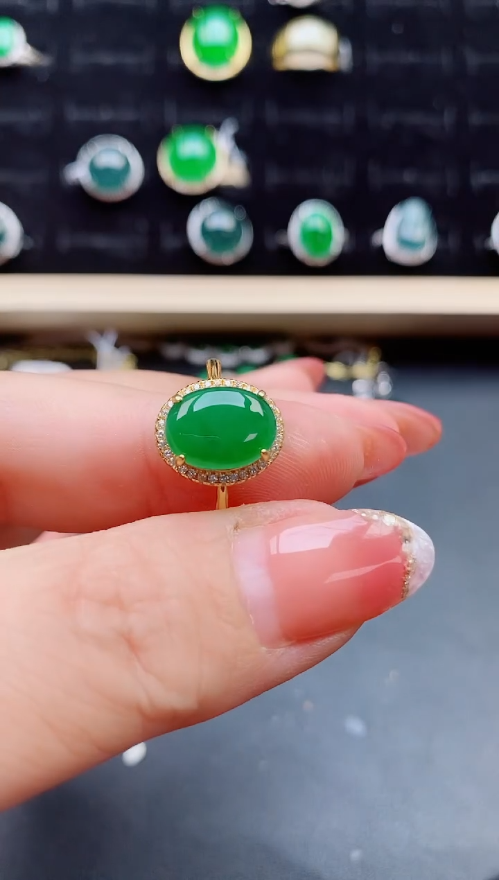 【闪购商品】翡翠戒指银S925镶嵌121121