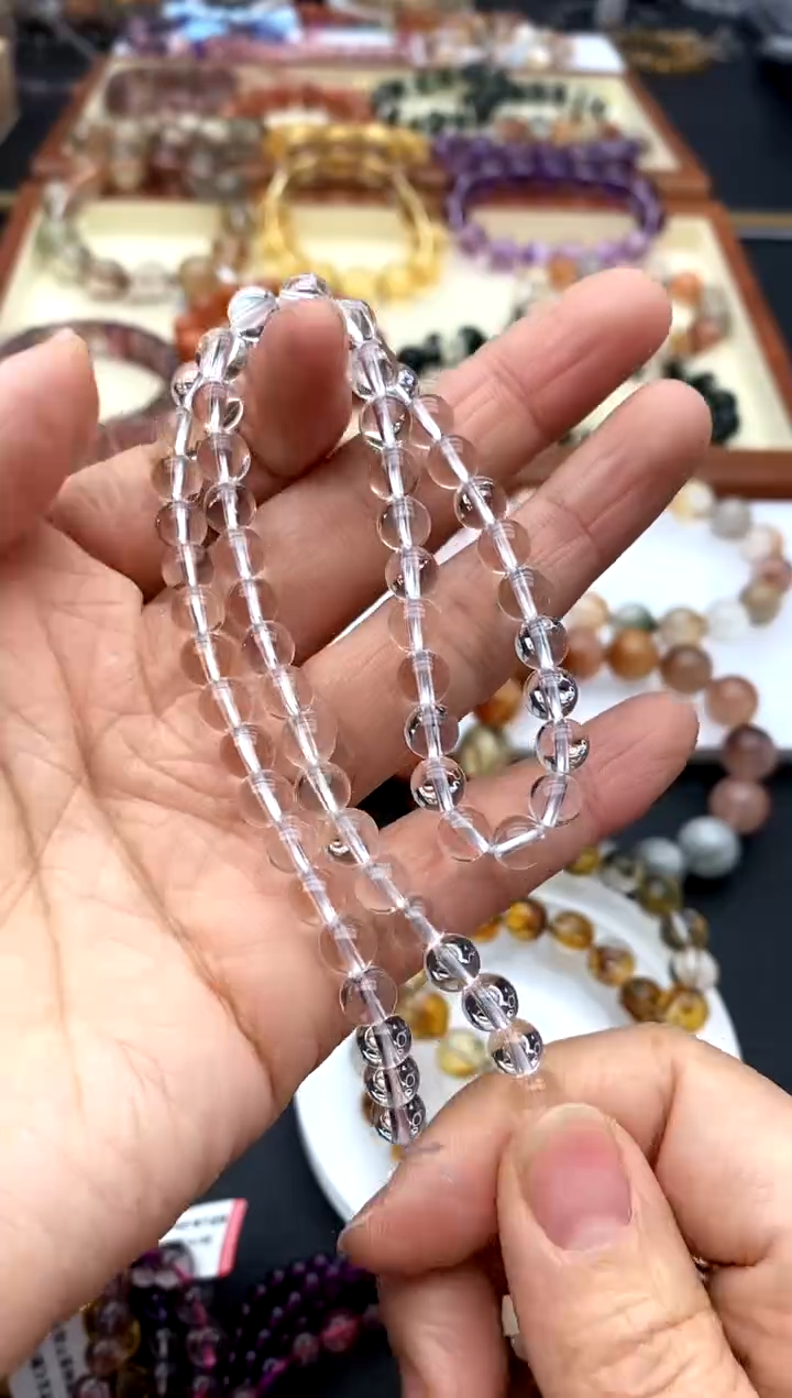 【闪购商品】水晶手链未镶嵌白水晶半成品6mm