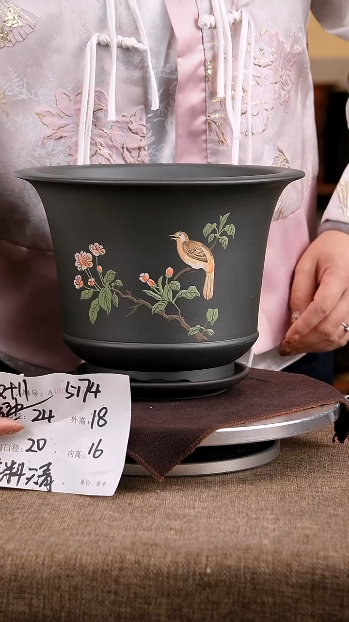 紫砂花盆花卉工艺5174+z