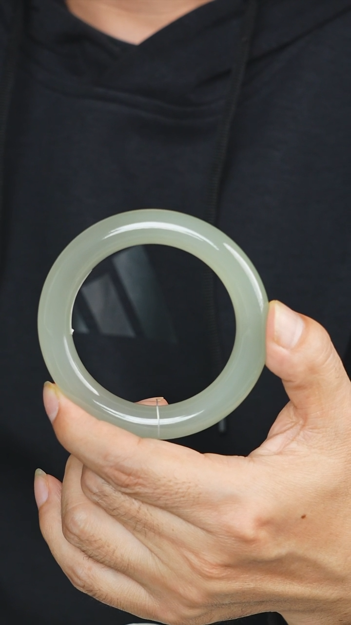 【闪购商品】和田玉（糖玉）手镯未镶嵌高冰晴水手镯一只