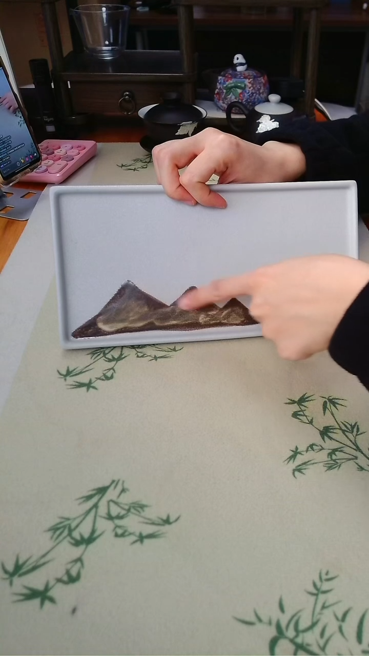 陶质 观山系列 茶盘 白色