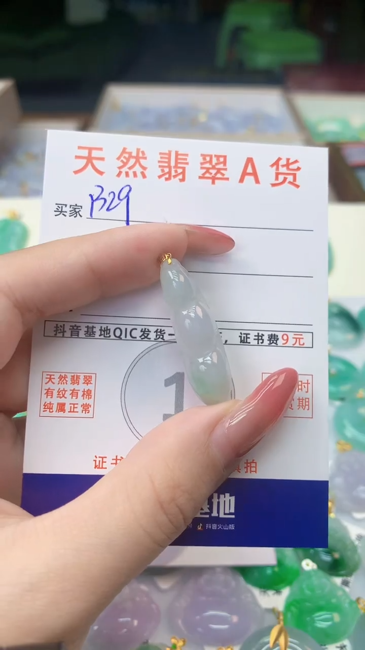 颈饰银S925镶嵌翡翠天然A货翡翠挂件