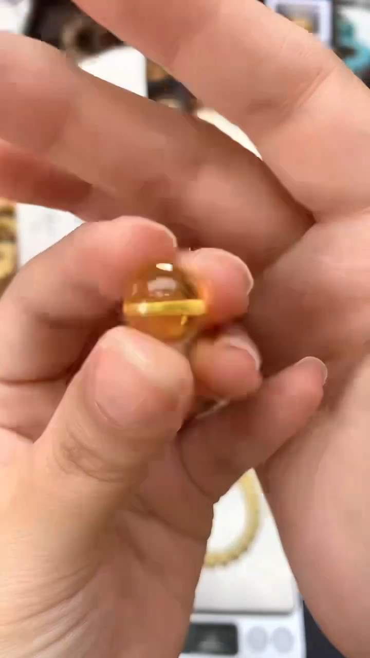 【闪购商品】琥珀珠宝奇石未镶嵌052琥珀蜜蜡 花粉  有坑 