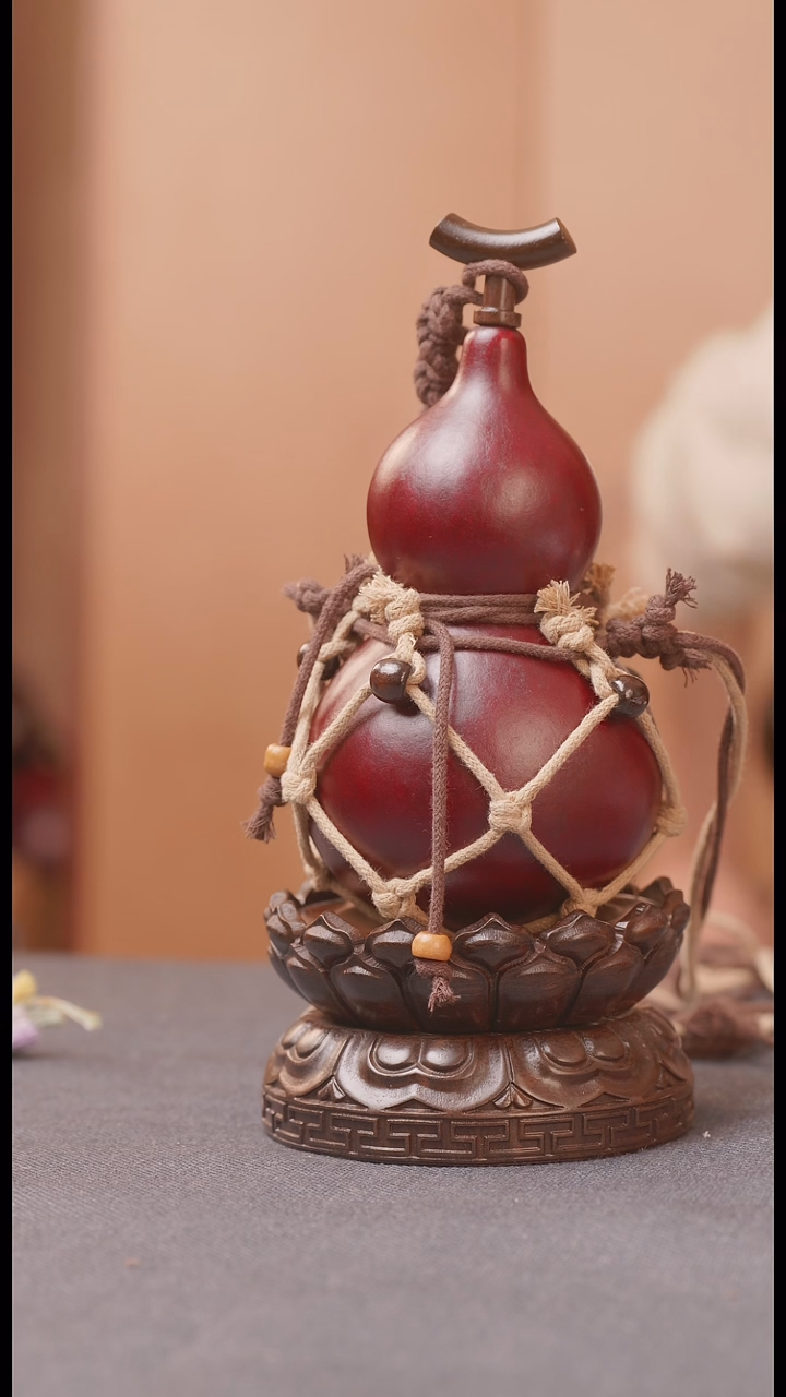 1411号链接精品大漆葫芦现货现发[一物一拍]不包含莲花底座400ml