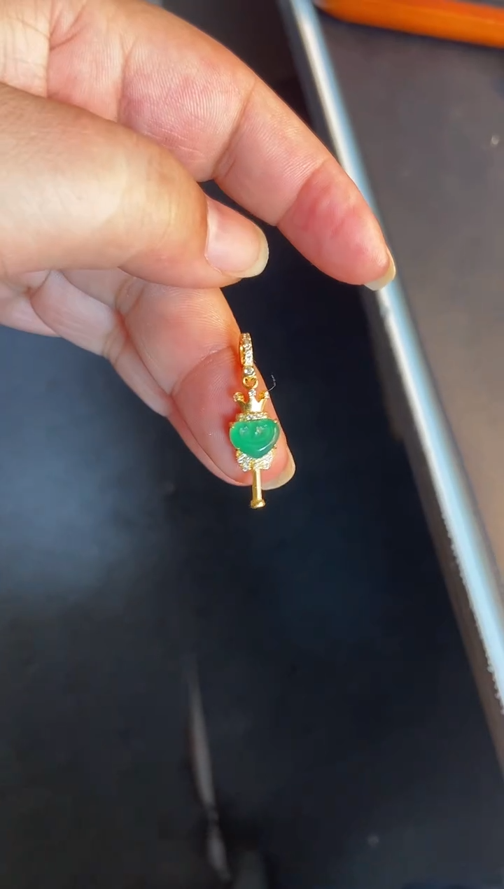 吊坠(不含链)银S925镶嵌翡翠1