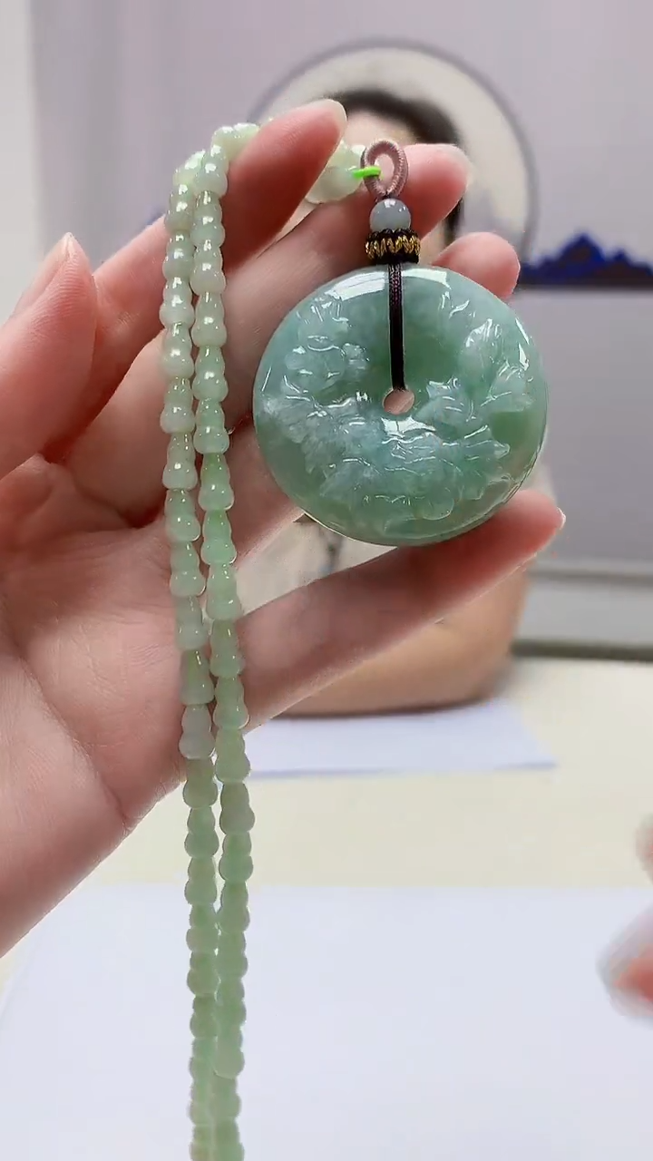 定制翡翠未镶嵌4902zm-毛货挂件扣子25