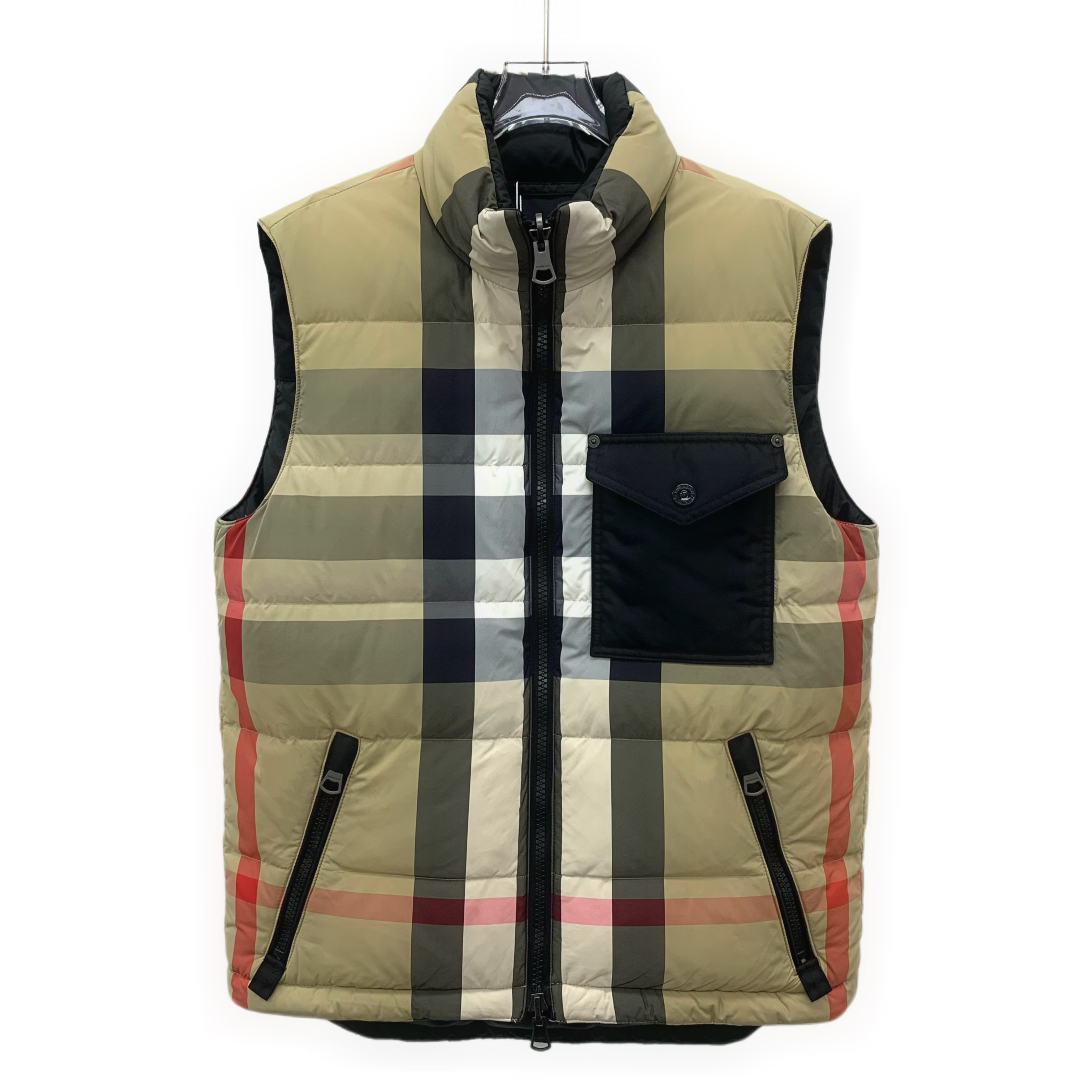 95新 BURBERRY/博柏利 KM0671 格纹无袖马甲外套 
