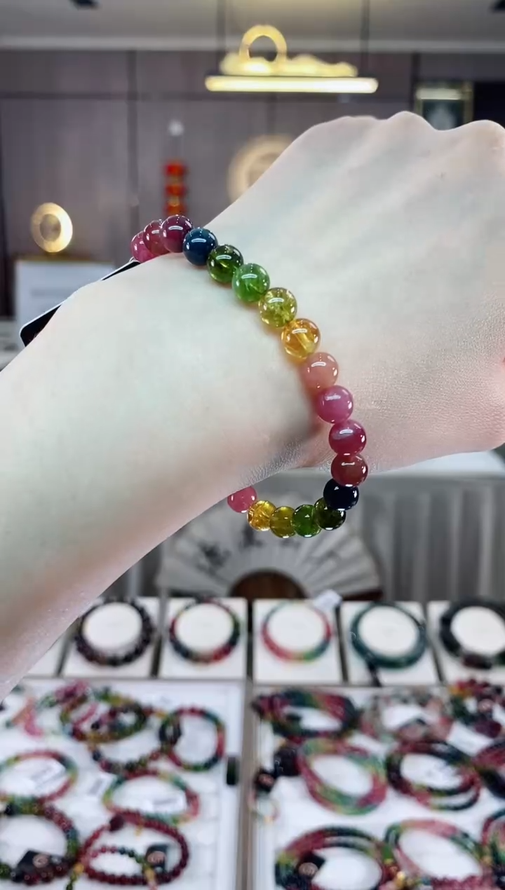 【闪购商品】单圈手串6mm+未镶嵌碧玺dan多样性发货一条