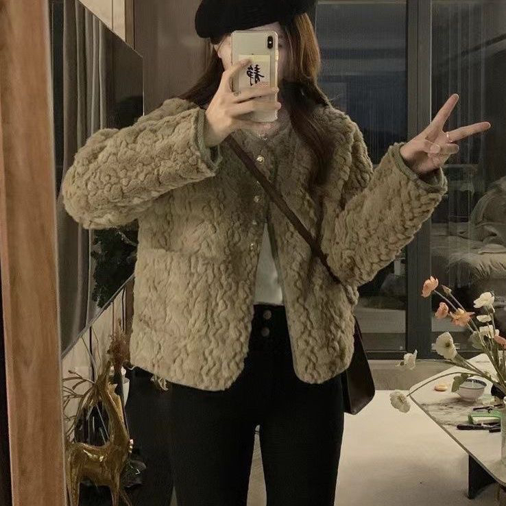 GR999韩版气质外套秋冬季新款小香风洋气时髦宽松显瘦长袖上衣女