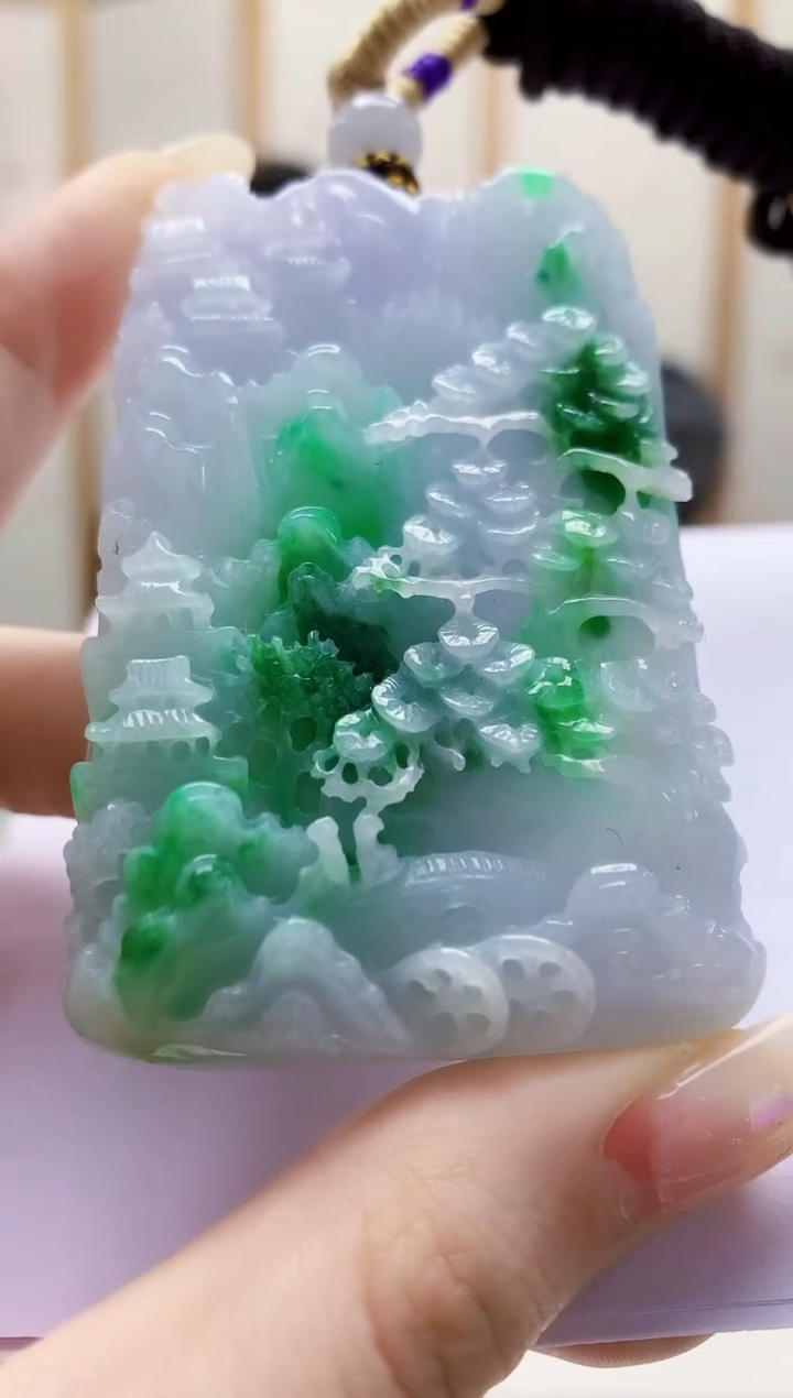 未镶嵌定制翡翠5060jw-毛货挂件30