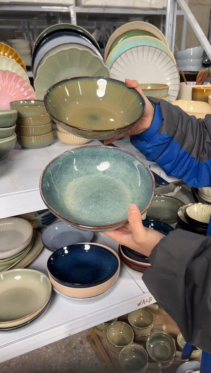 陶瓷外贸尾货瑕疵满20包邮X2 菜碗组合