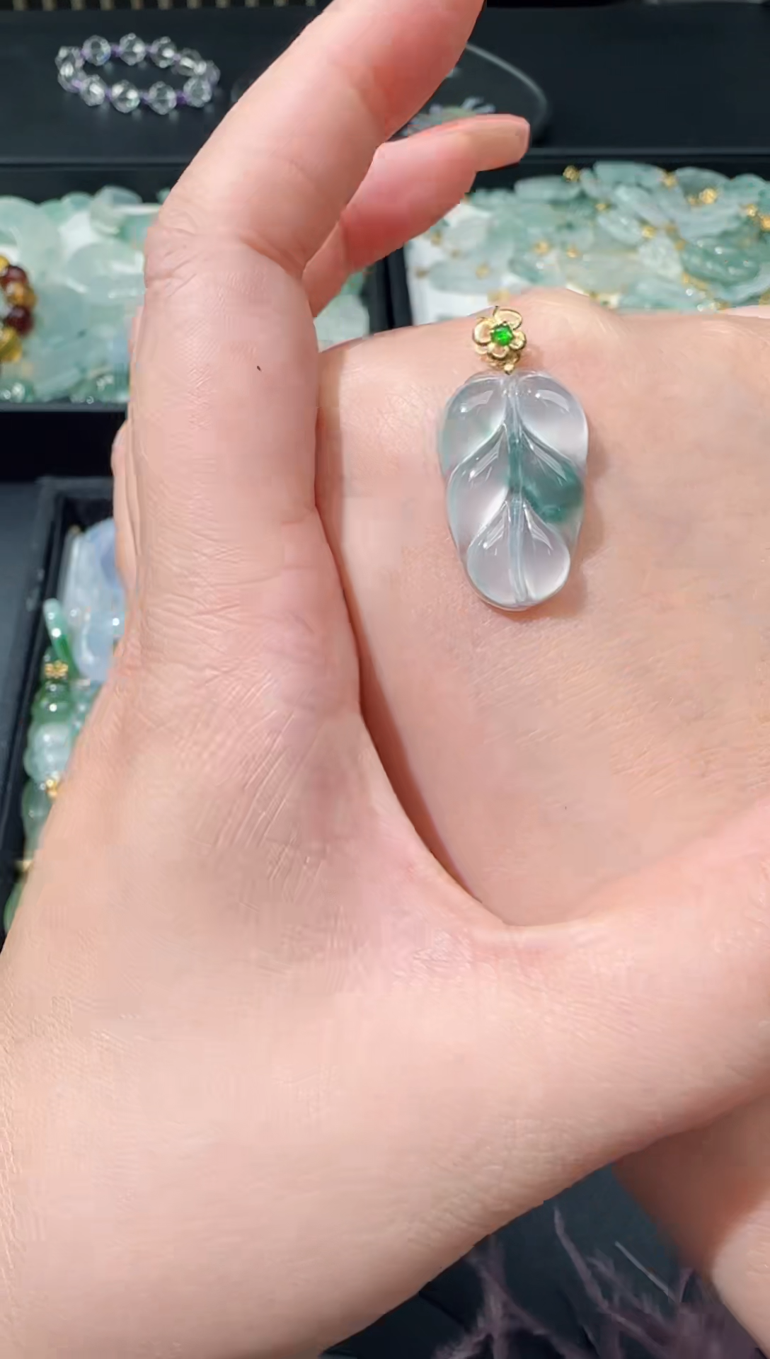 【闪购商品】翡翠颈饰18K金镶嵌TZG0121192