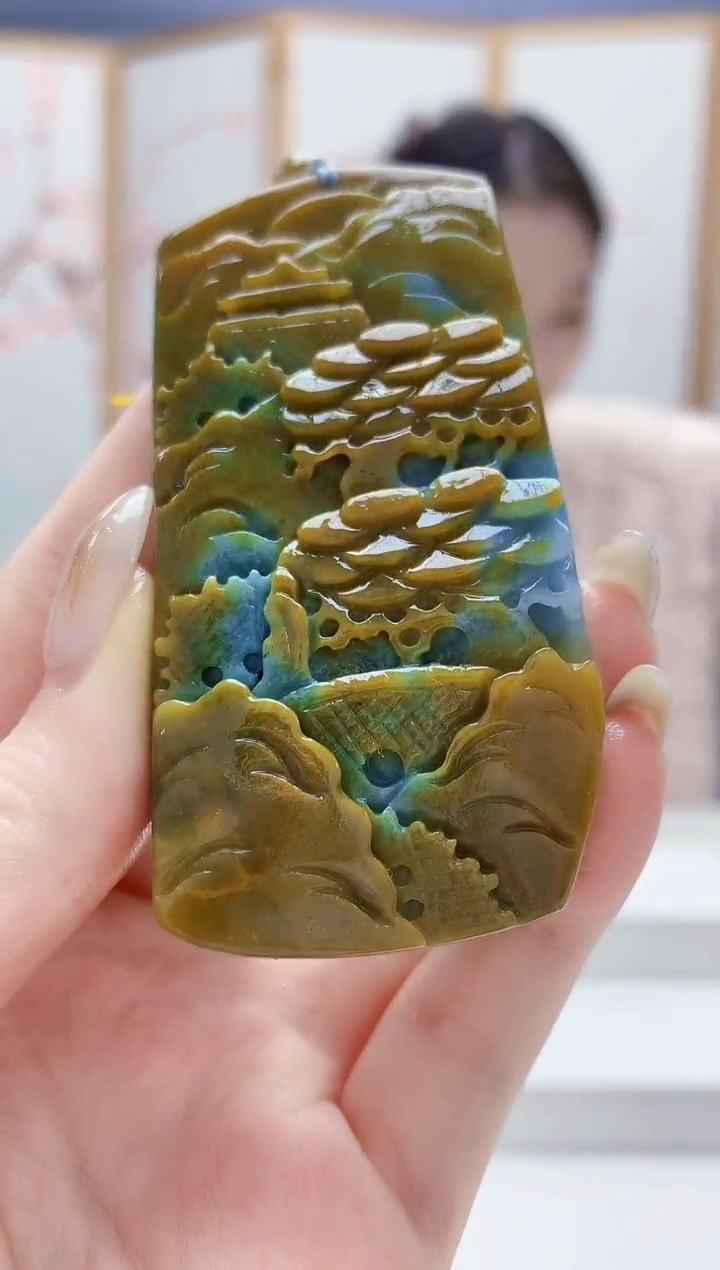 未镶嵌定制翡翠3099jw-毛货挂件39