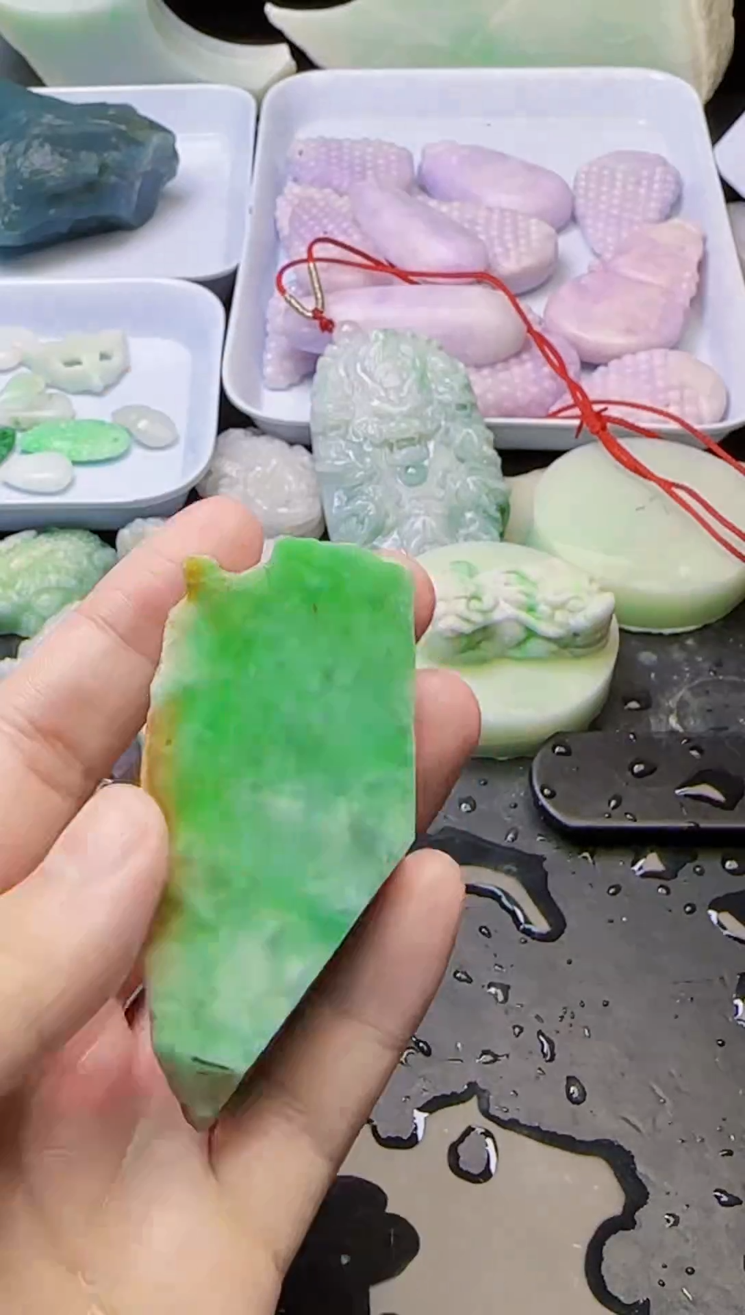 配石翡翠025天然A货翡翠