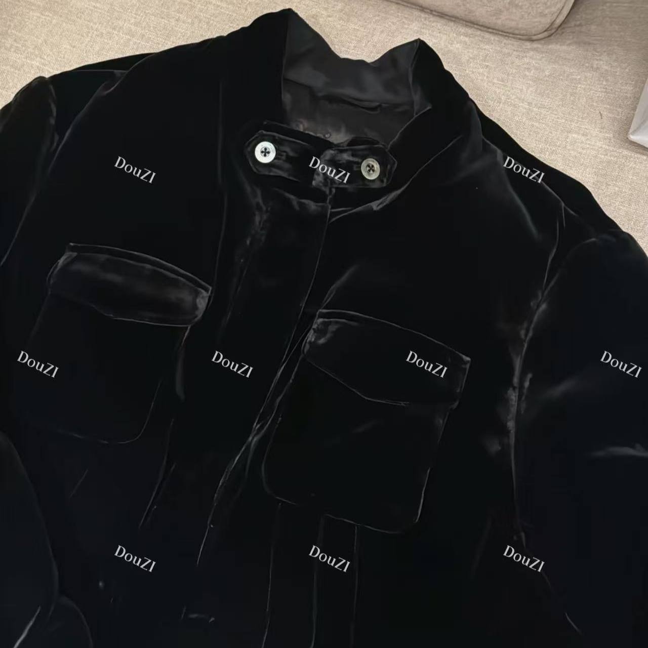DouZI｜边子豆私服 真丝丝绒鹅绒休闲羽绒服外套 简约设计定制款